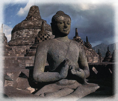 Bild einer Buddha-Statue in Borobodur